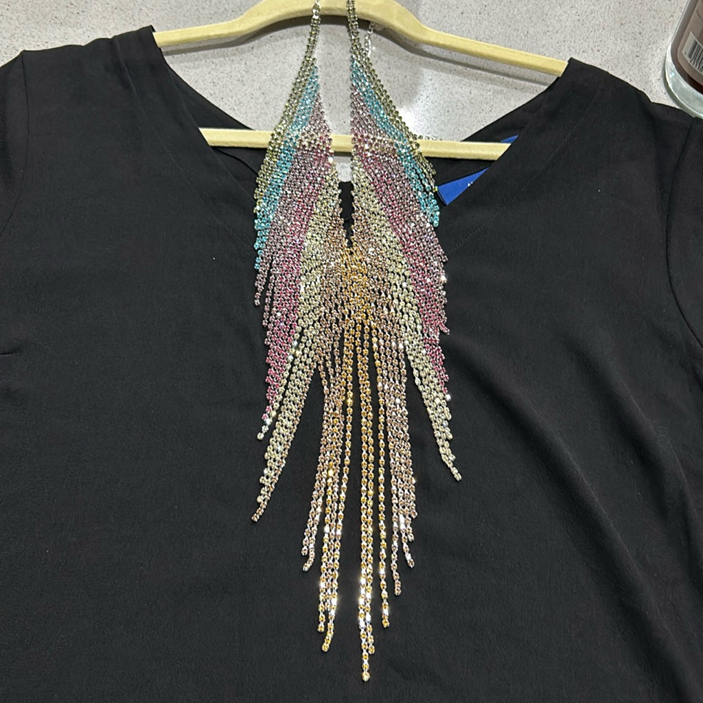 Beautiful Colorful Shiny Long Collar 18” Inch 1/4